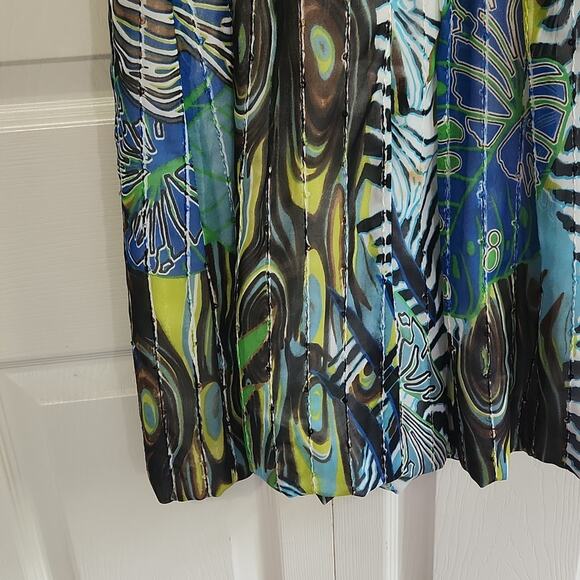 Vintage Cache Womens Dress Size SM Strapless Tropical Artsy Abstract Sequins - Picture 4 of 14